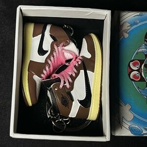 Nike and Jordan Collectible Mini Shoe Keychain Box sets with custom bags.